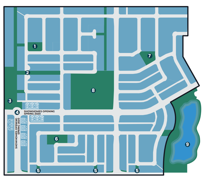 Master marketing map of Lanark Landing